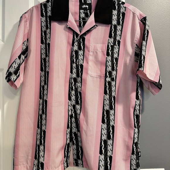 Stylish Pink and Black STUSSY Men's Shirt - Picture 1 of 4